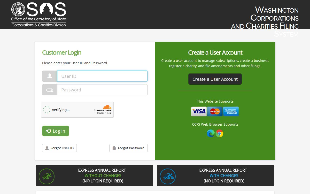 Longview people search corporations and charities filing system