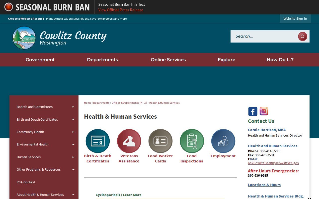 Longview voter registration records Cowlitz County Elections office page